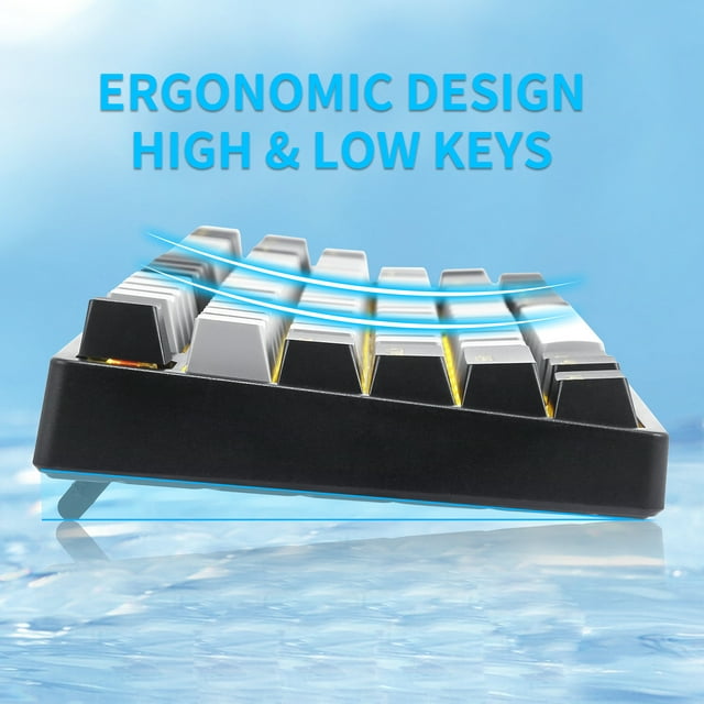 E-Yooso Z-87 Yellow Single Light 87 Keys Wired Mechanical Keyboard Grey/Black/Orange (Red Switch)