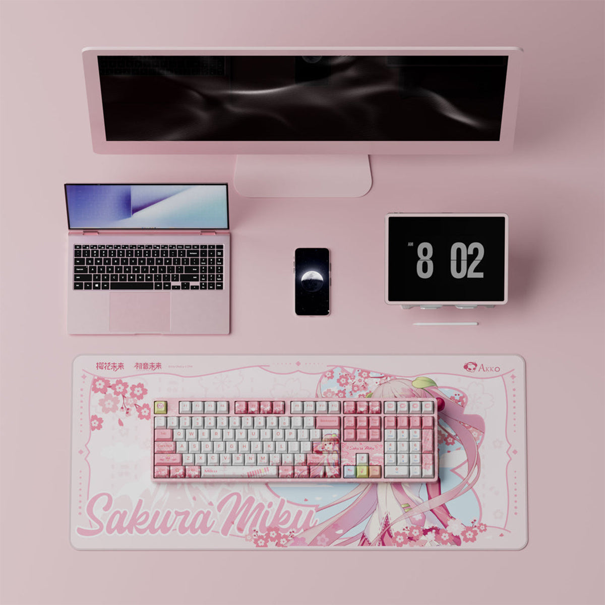 Akko Sakura Miku 5108B Plus Multi-Mode RGB Hot-Swappable Mechanical Keyboard