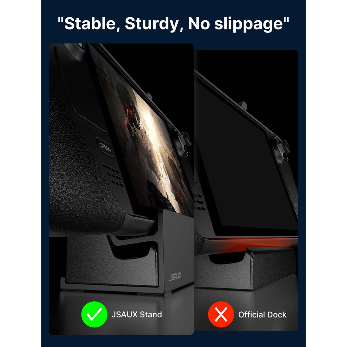 JSAUX Anti-Slip Stand Base for Stem Deck Dock (Black) (SG0104)