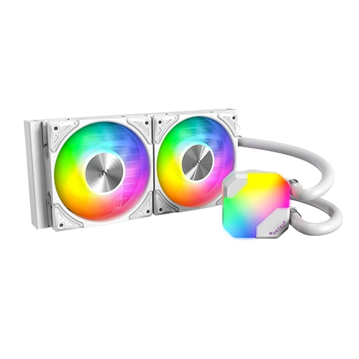 Montech HyperFlow ARGB 240 AIO CPU Liquid Cooler (Black, White)