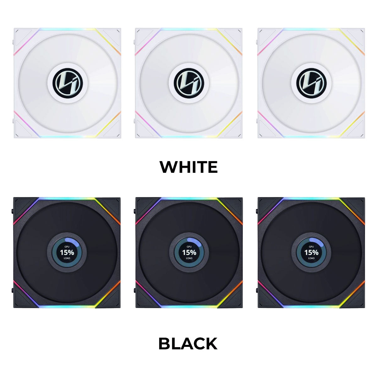 Lian Li Uni Fan TL LCD 120 RGB 120mm Fan Triple Pack With Controller