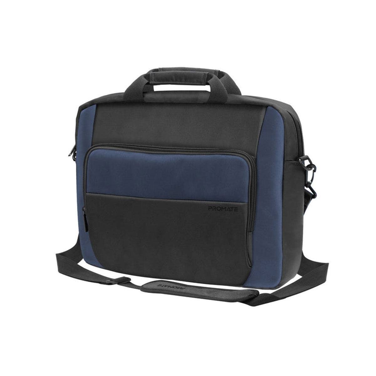 Promate Limber-MB 15.6" Large Capacity Messenger Bag Water Resistant With Multiple Compartments (Black)