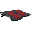 Promate Airbase-3 Ergonomic Laptop Cooling Pad with Silent Fan Technology (Black)