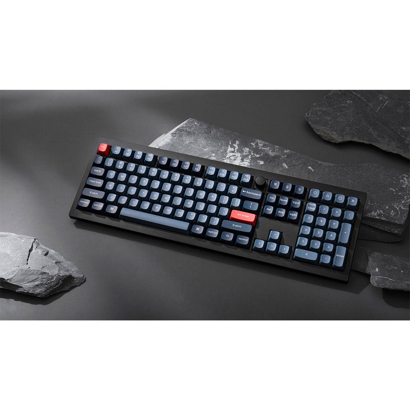 Keychron V6 Max QMK/VIA Fully Assembled with Knob RGB Backlit Hot-Swappable Full Size Wireless Custom Mechanical Keyboard - Carbon Black (Gateron Jupited Red Switch) (V6M-D1)