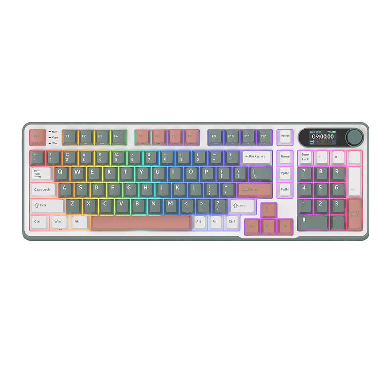 Royal Kludge RK-S98 Tri-Mode RGB 98 Keys Hot Swappable Mechanical Keyboard Camping