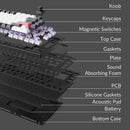 Keychron Q1 HE QMK 75% Fully Assembled Knob RGB Backlight Hot-Swappable Wireless Magnetic Switch Keyboard - Shell White (Gateron Double-Rail Magnetic Nebula Switch) (Q1H-P1)