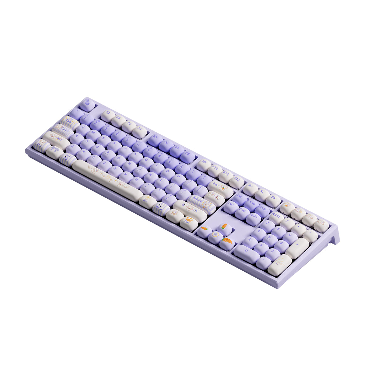 Akko x MonsGeek MG108B Magic Lop Bunny Multi-Mode RGB Hot-Swappable Mechanical Keyboard (Akko V3 Piano Pro Switch)