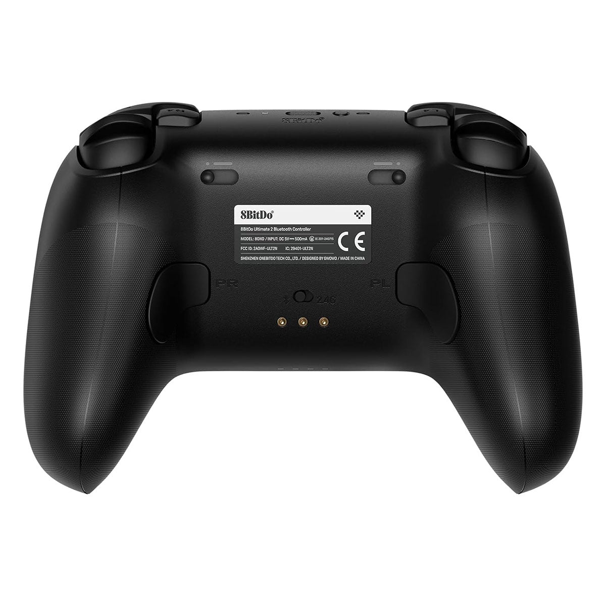 8BitDo Ultimate 2 Bluetooth Controller with TMR Joysticks, Switchable Hall Effect/Tactile Triggers, Vibration & Motion Control, RGB Fire Ring with Charging Dock for Nintendo Switch/Windows PC/N-Switch Pro Controller (Black, White) (80ND)