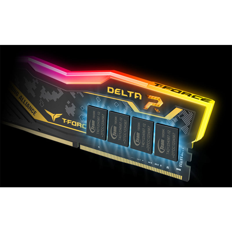 TeamGroup T-Force Delta TUF Gaming Alliance RGB DDR4 32GB (1x32GB) 3200MHz CL16 Desktop Memory (TF9D432G3200HC16F01)