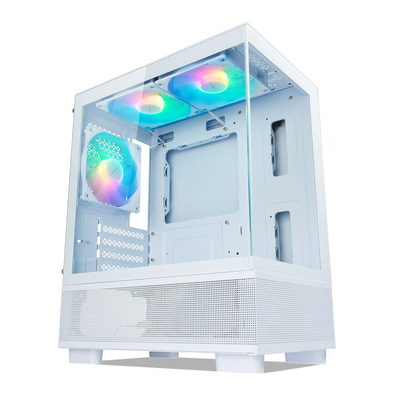 Tecware Infinity M2 Dual Tempered Glass MATX Gaming Case (White)