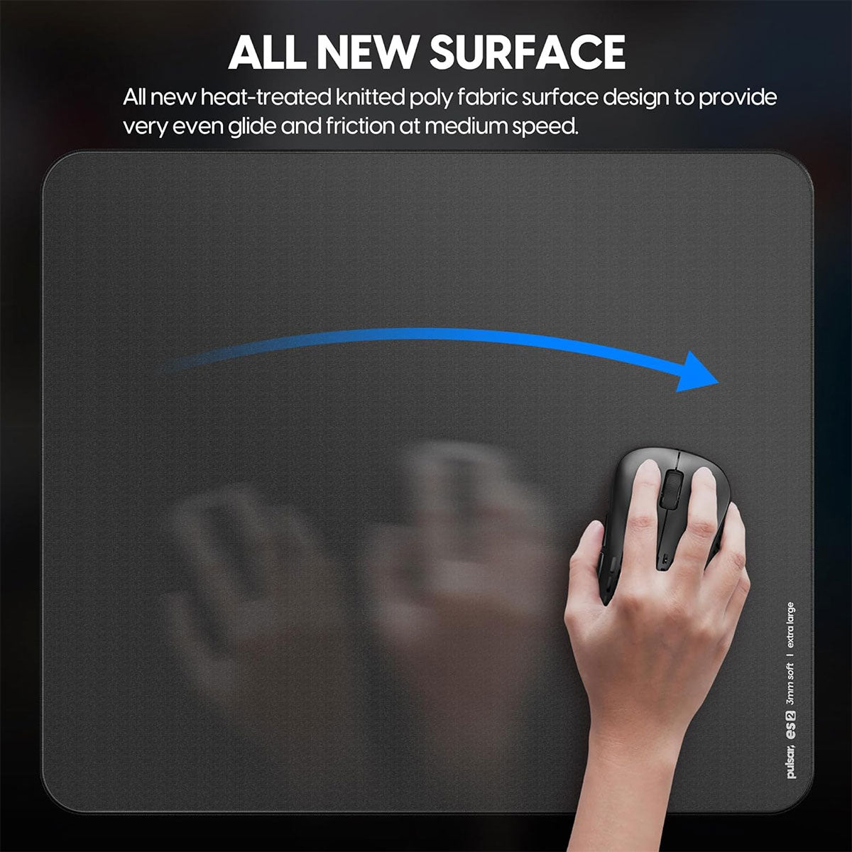 Pulsar ES2 ESport Mousepad XL (Black) (PES23XLB)