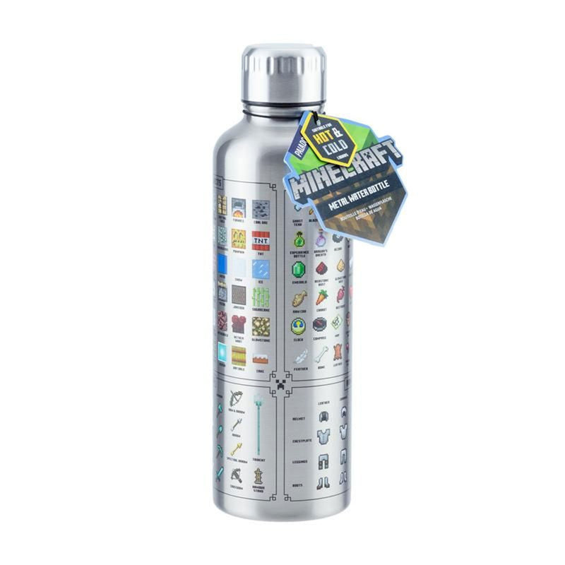 Paladone Minecraft Metal Water Bottle V2 500ML (16 FL OZ) (PP7995MCFV2)