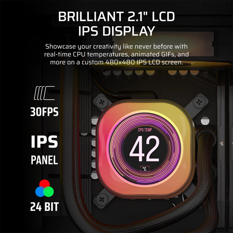 Corsair iCue Link Titan 360 LCD RX LCD AIO Extreme Performance 360MM RGB Liquid CPU Cooler