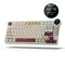 Royal Kludge RK N80 Tri-Mode RGB 80 Keys Hot Swappable Mechanical Keyboard Rosy Clouds