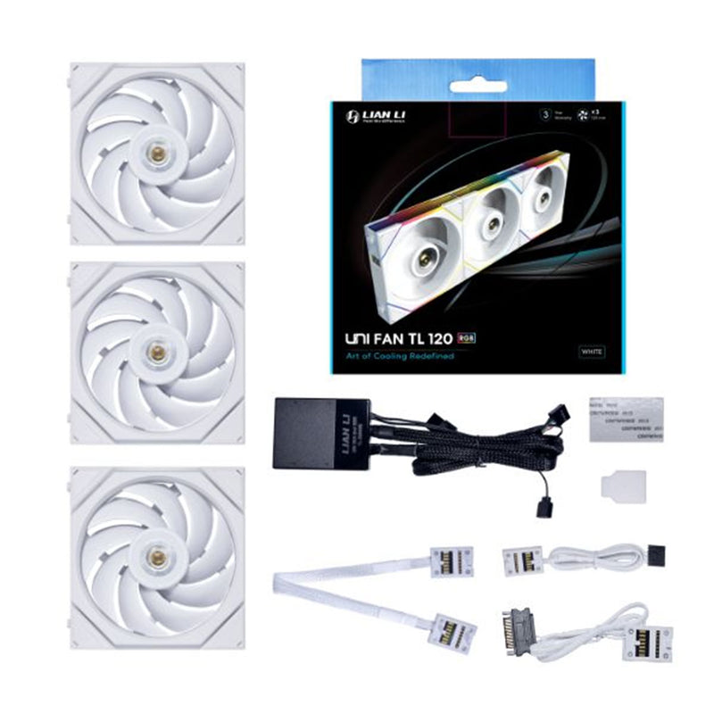 Lian Li Uni Fan TL 120 RGB 120mm Fan Triple Pack With Controller