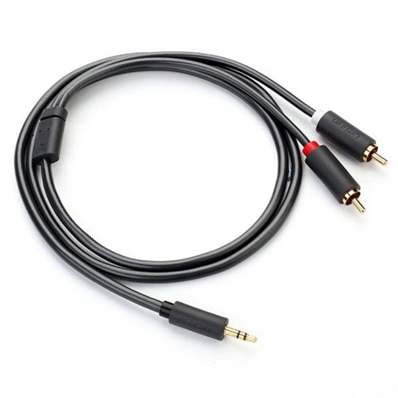 Ugreen 3.5mm Male To 2 RCA Male Audio Cable - Gray (1.5M, 2M, 3M, 5M)