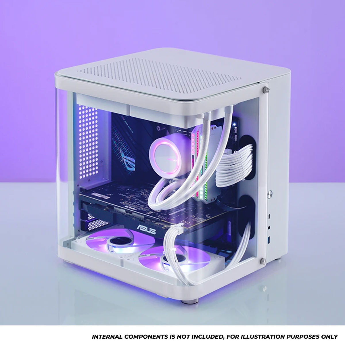 Jonsbo TK-1 M-ATX Separated Cabinet Computer Case (Black, White)