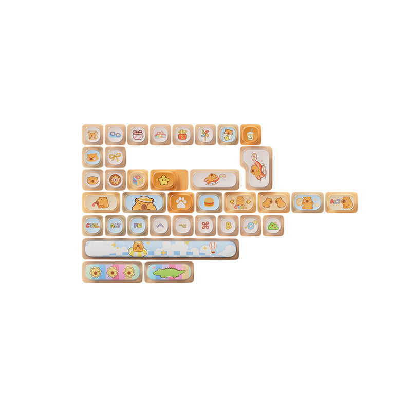 Akko Capybara Pudding Keycap Set MOA Profile 140 Keys