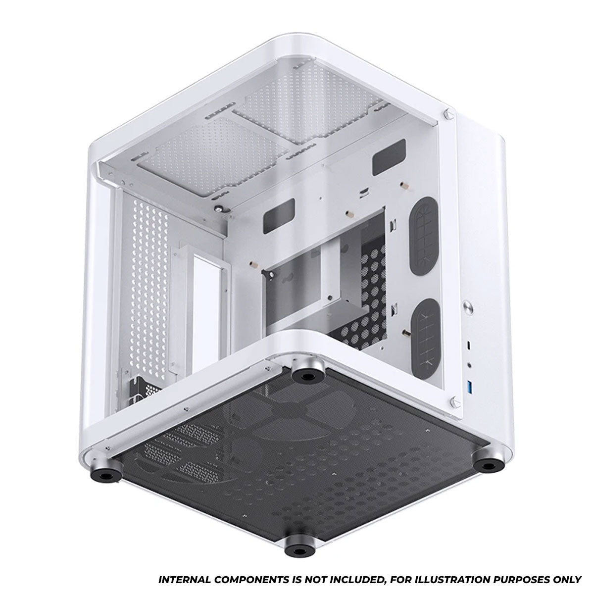Jonsbo TK-1 M-ATX Separated Cabinet Computer Case (Black, White)