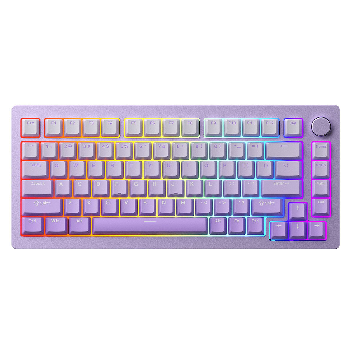 MonsGeek M1W V3 Aluminum Case Multi-Mode RGB Hot-Swappable Mechanical Keyboard (Purple)