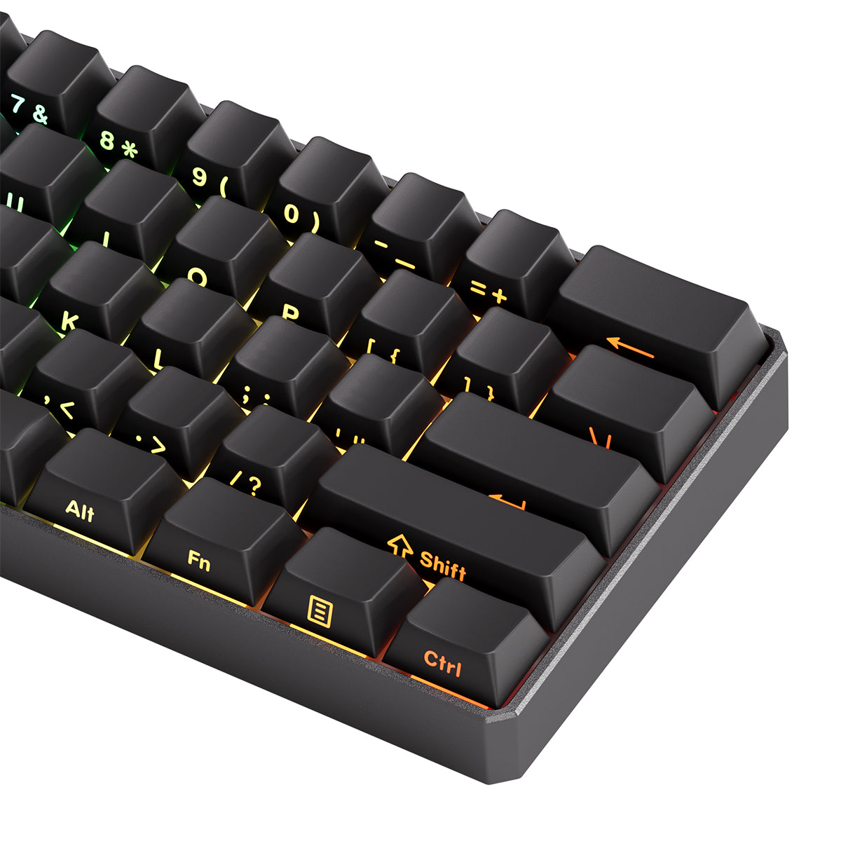 MonsGeek FUN60 Ultra SP Shine-Through Multi-Mode RGB Mechanical Keyboard (Black) (Akko Glare Magnetic Switch)