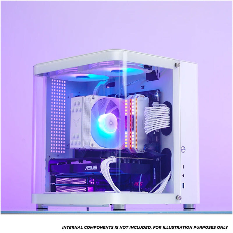 Jonsbo TK-1 M-ATX Separated Cabinet Computer Case (Black, White)