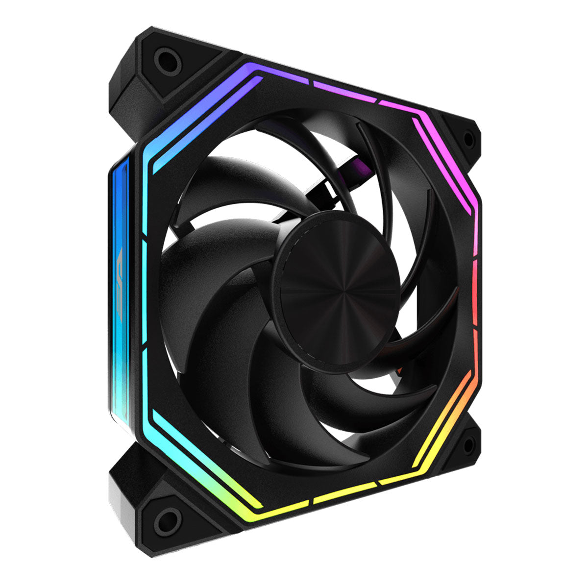 DarkFlash INF34 PWM ARGB Single Cooling Fan (Black, White)