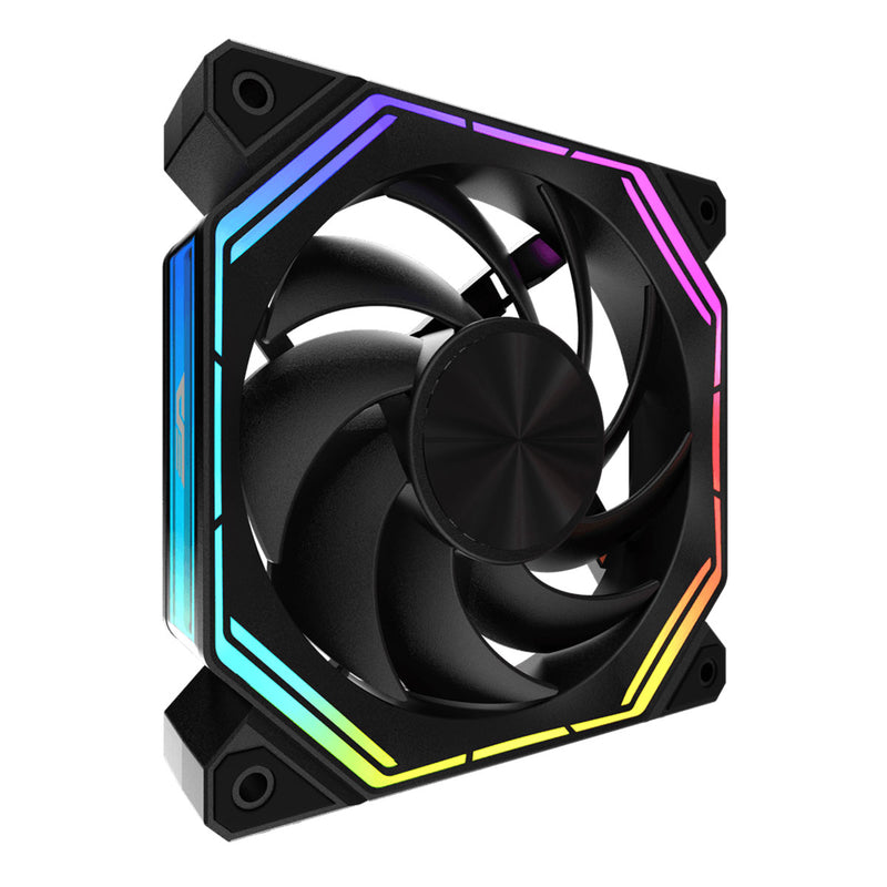DarkFlash INF34 PWM ARGB Single Cooling Fan (Black, White)