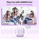 Ugreen Mini Robot 65W 3-Port PD GaN Fast Charger (Purple) (CD361/35314)