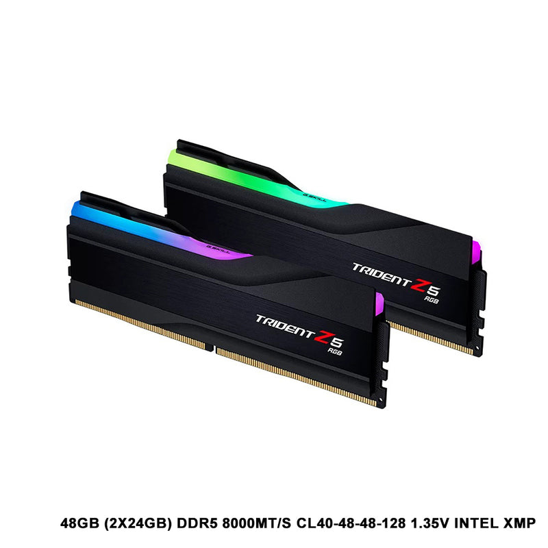 G.Skill Trident Z5 Neo RGB 48GB (2x24GB) DDR5 8000MT/s CL40-48-48-128 1.35V Intel Xmp Desktop Memory (F5-8000J4048F24GX2-TZ5RK)