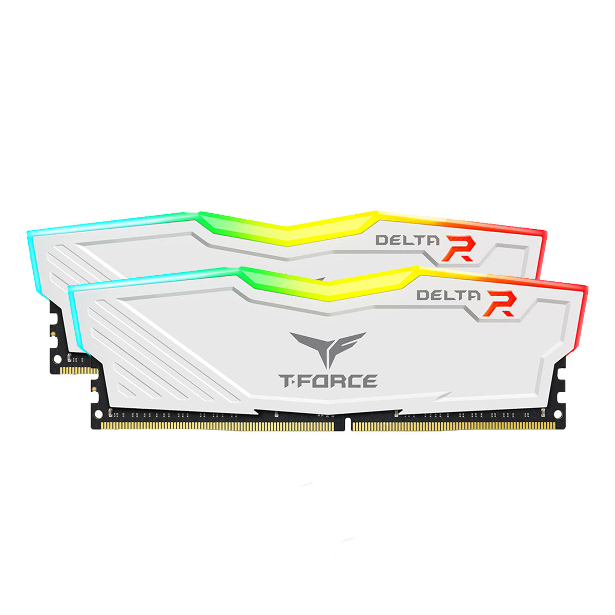 TeamGroup T-Force Delta RGB DDR4 16GB (2X8GB) 3200MHz CL16-18-18-38 1.35V Gaming Desktop Memory (Black, White)