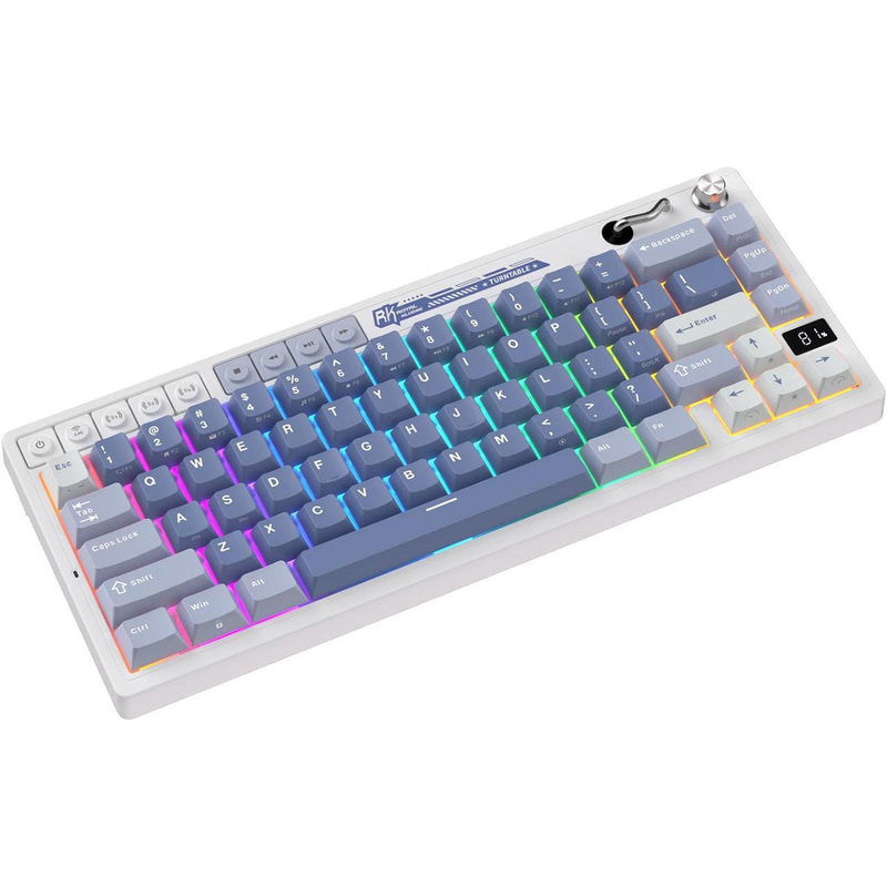 Royal Kludge RK M65 Tri-Mode RGB 66 Keys Hot-Swappable Mechanical Keyboard Ocean Blue