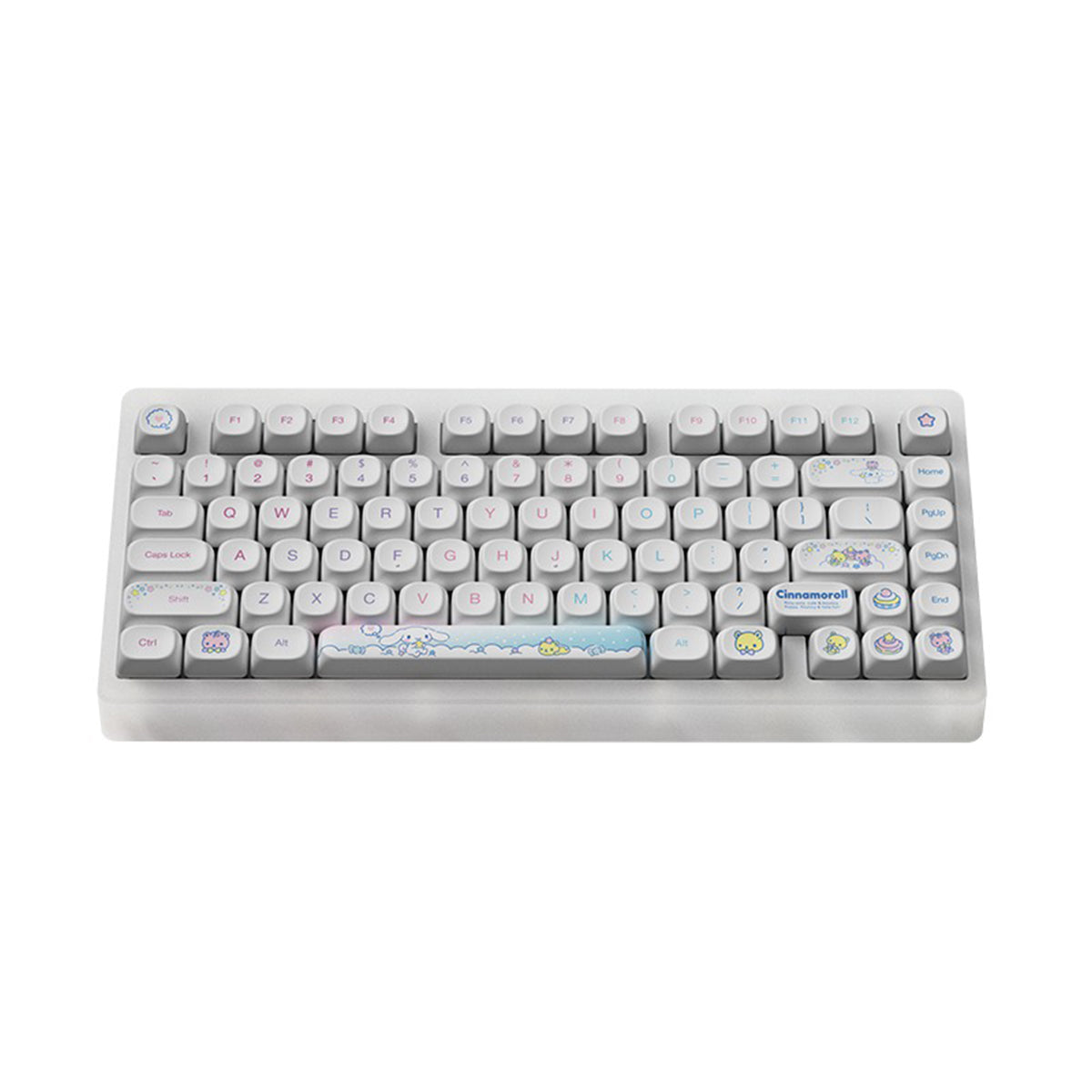 Akko Cinnamoroll ACR TOP 75B Acrylic Case Multi-Mode RGB Hot-Swappable Mechanical Keyboard (Regular PBT Keycaps) (Akko V3 Piano Pro Switch)