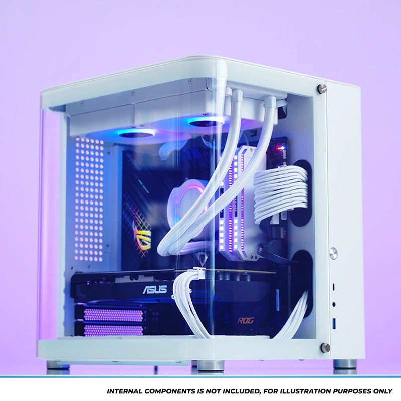Jonsbo TK-1 M-ATX Separated Cabinet Computer Case (Black, White)