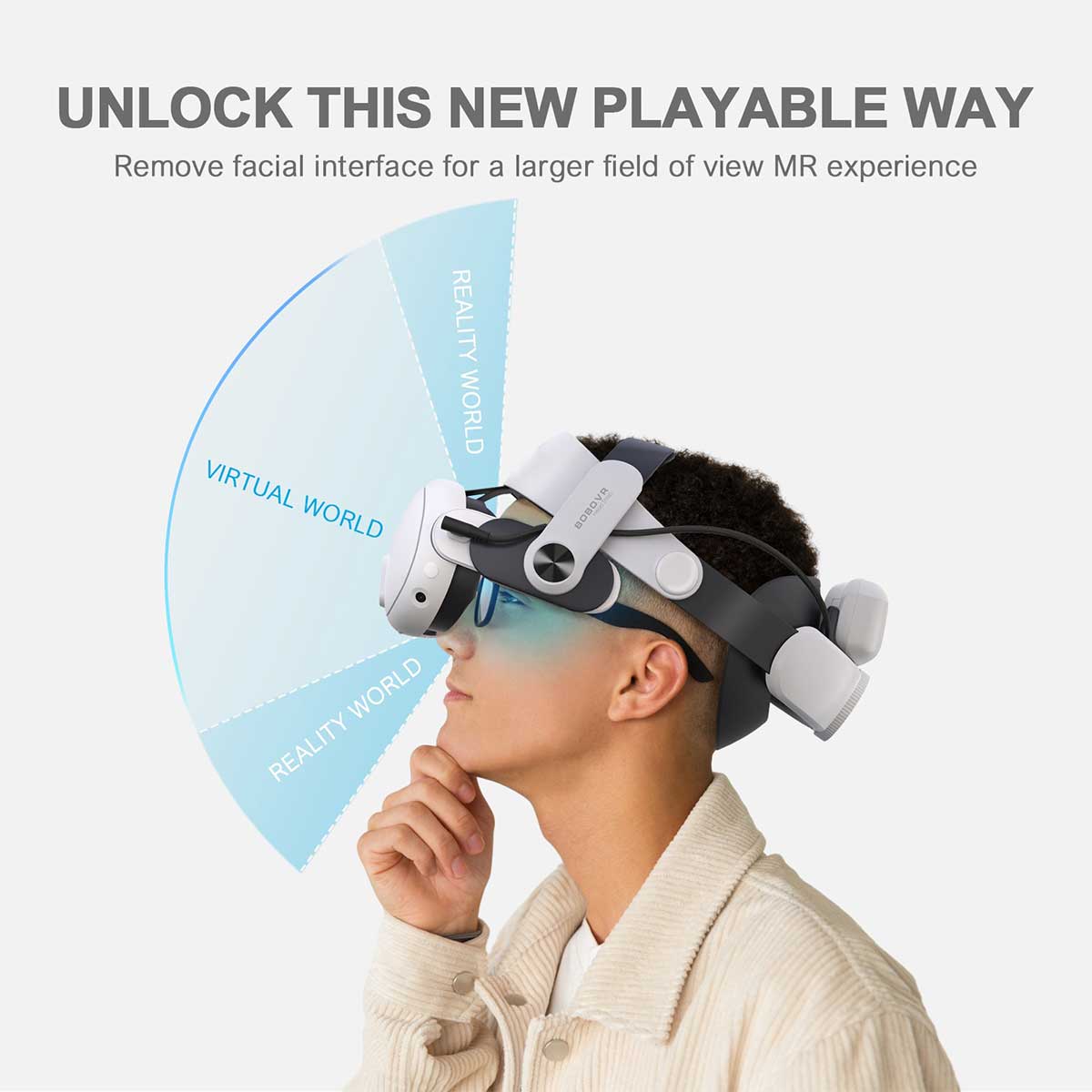BOBOVR M3 Pro Battery Pack Head Strap Compatible With Meta Quest 3