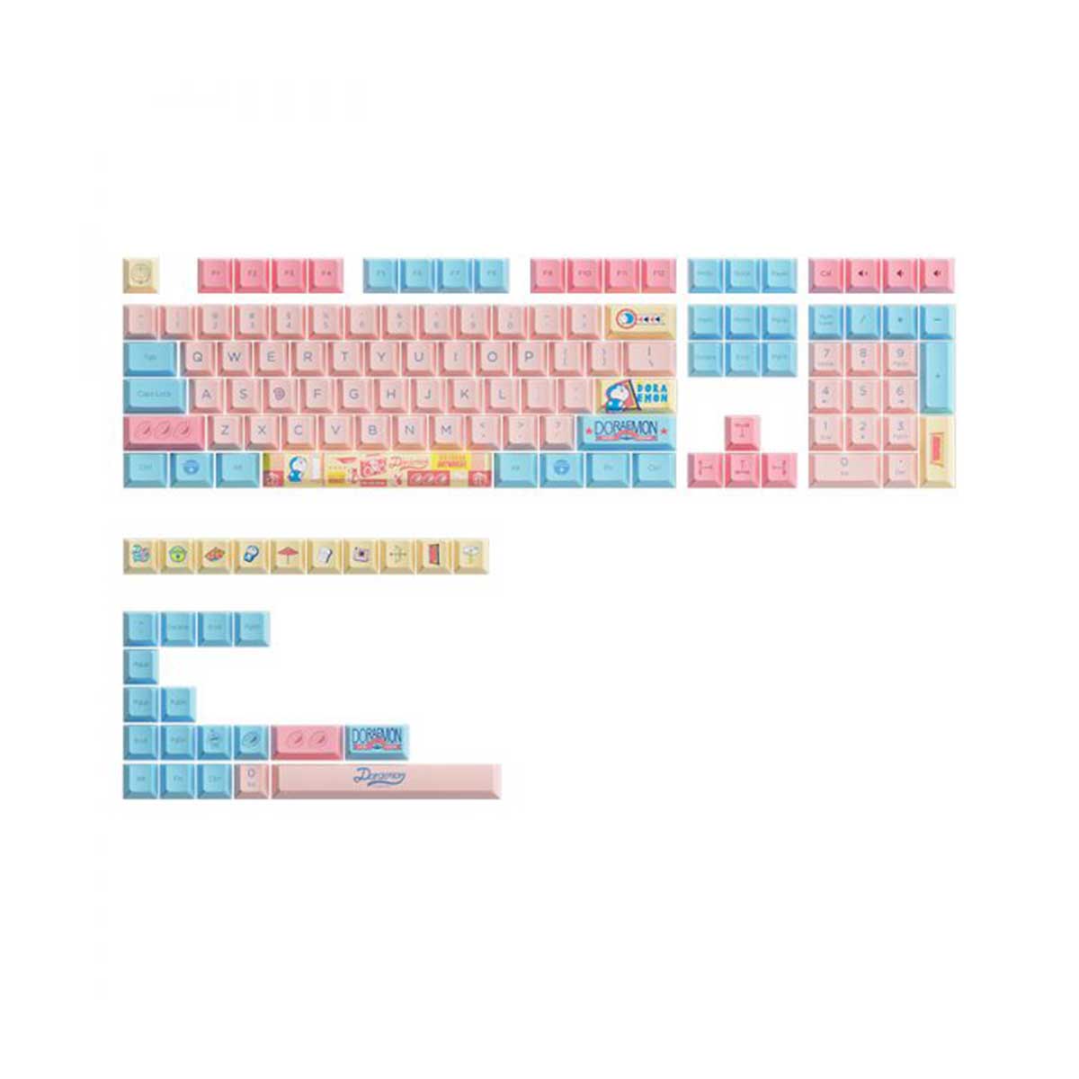 Akko Doraemon Macaron Keycap Set Cherry Profile 136 Keys