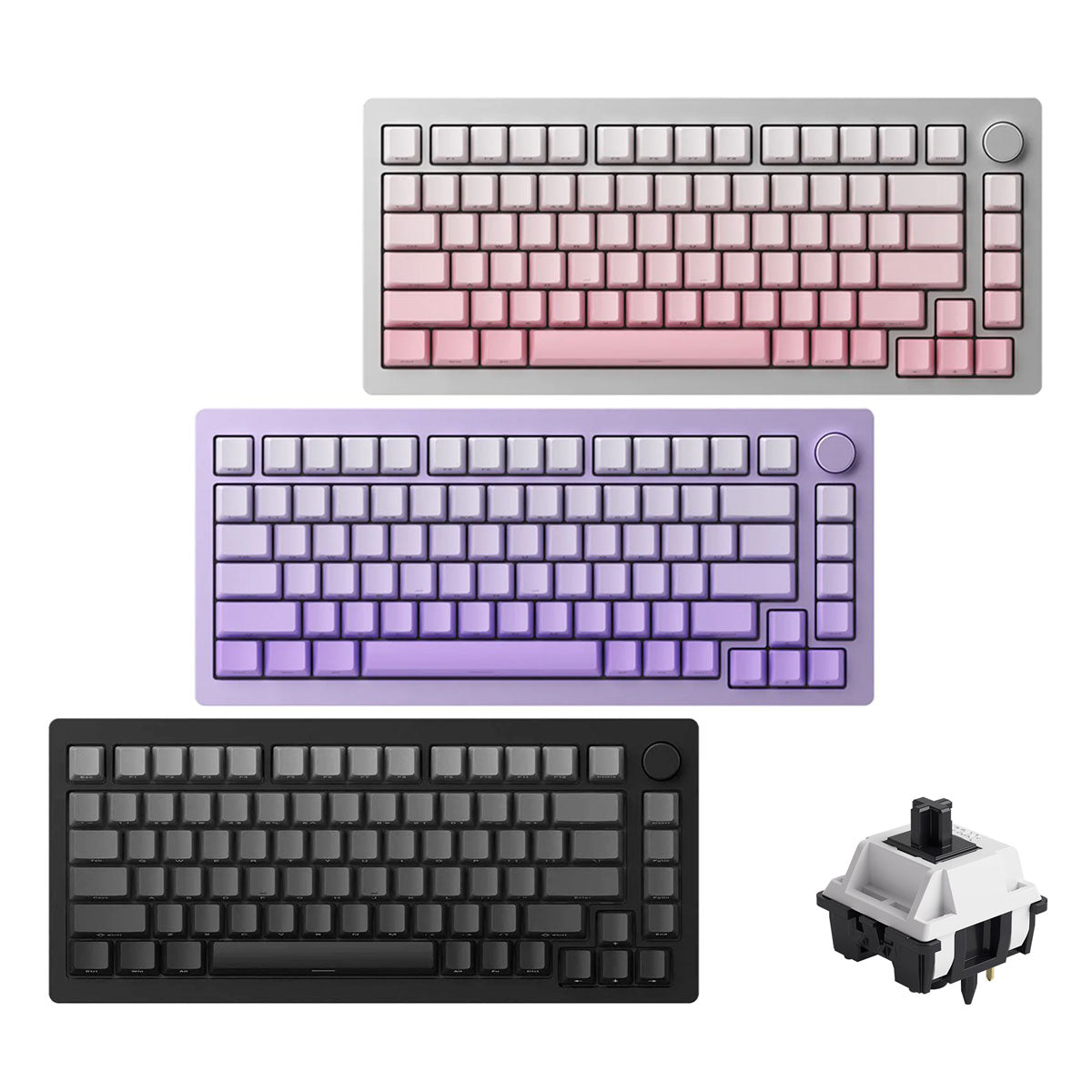 Monsgeek M1W Multi-Mode RGB Hot-Swappable Mechanical Keyboard (Akko V3 Piano Pro)