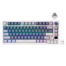 Royal Kludge RK-M75 Tri-Mode RGB 81 Keys Hot-Swappable Mechanical Keyboard Ocean Blue (Blue Switch, Brown Switch, K Silver Switch))