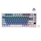 Royal Kludge RK-M75 Tri-Mode RGB 81 Keys Hot-Swappable Mechanical Keyboard Ocean Blue (Blue Switch, Brown Switch, K Silver Switch))