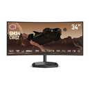 Cooler Master GM34-CWQ2 34" UWQHD (3440x1440) 180Hz 0.5ms (MPRT) VA Quantum Dot FreeSync Curved Gaming Monitor