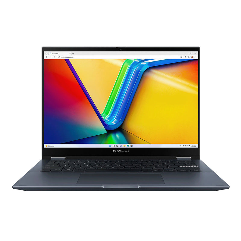 Asus Vivobook S14 Flip TN3402YA-LZ296WSM Laptop (Quiet Blue) | 14" WUXGA (1920x1080) | Ryzen 5 7430U | 16GB RAM | 512GB SSD | AMD Radeon Graphics | Windows 11 Home + MS Office Home & Student 2021 + Microsoft 365 Basic + Asus AP4600 Backpack