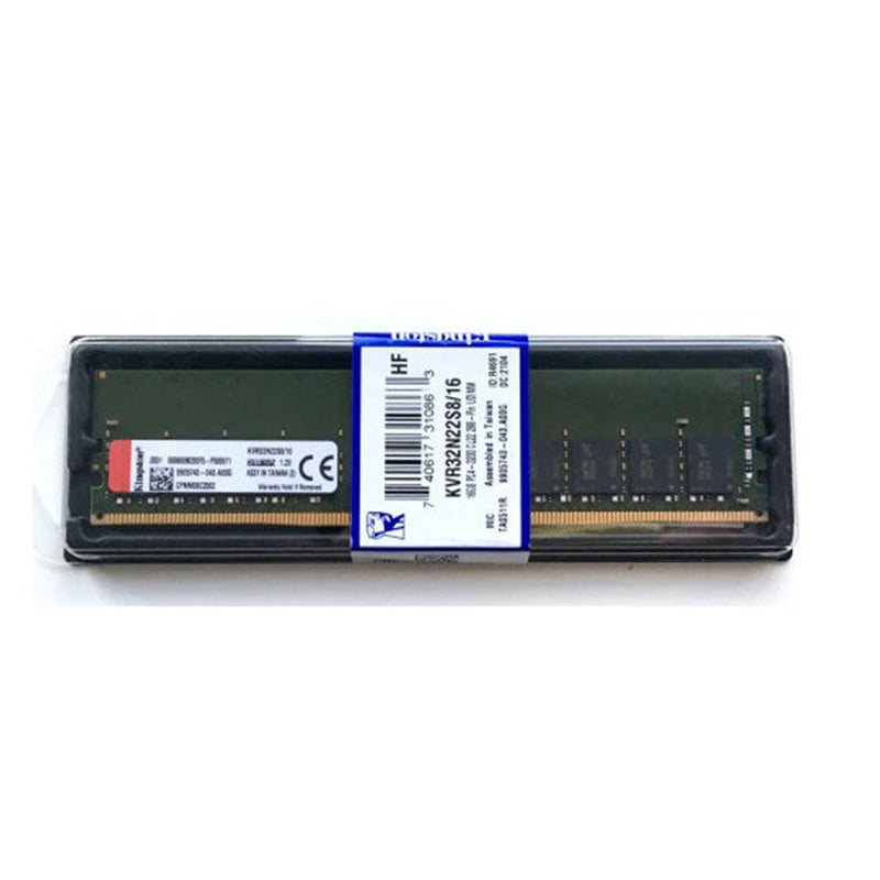 Kingston 16GB 1Rx8 2G x 64-Bit PC4-3200 CL22 288-Pin DIMM Desktop Memo