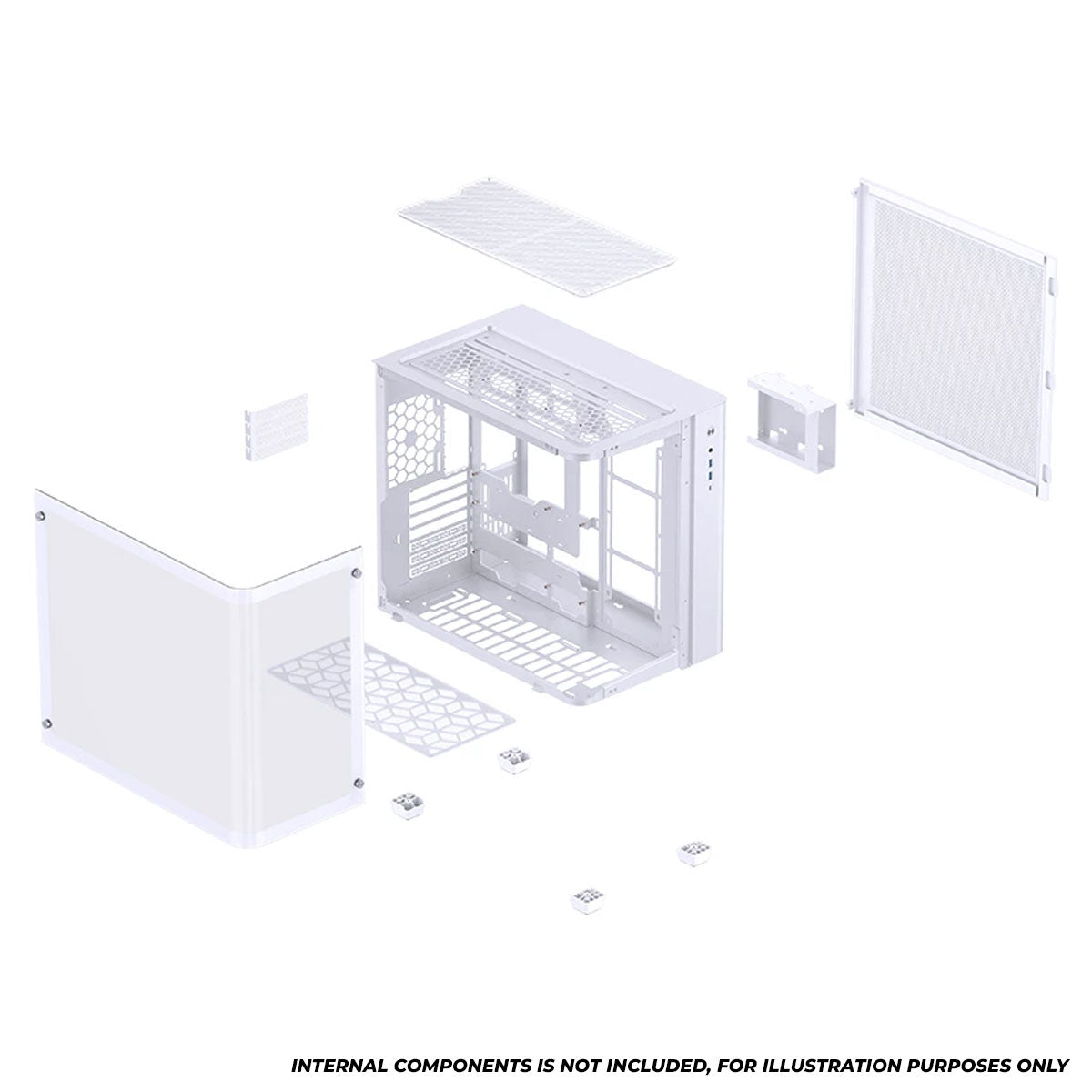 Jonsbo TK-3 ATX Separated Cabinet Computer Case (Black, White)