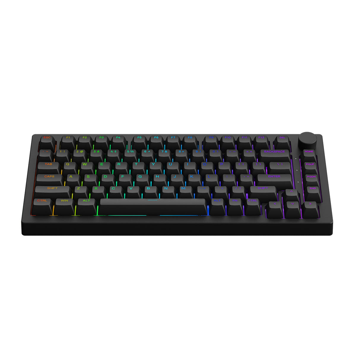 Akko Black 5075B Plus Shine-Through Multi-Mode RGB Hot-Swappable Mechanical Keyboard (Akko V3 Cream Yellow Pro)