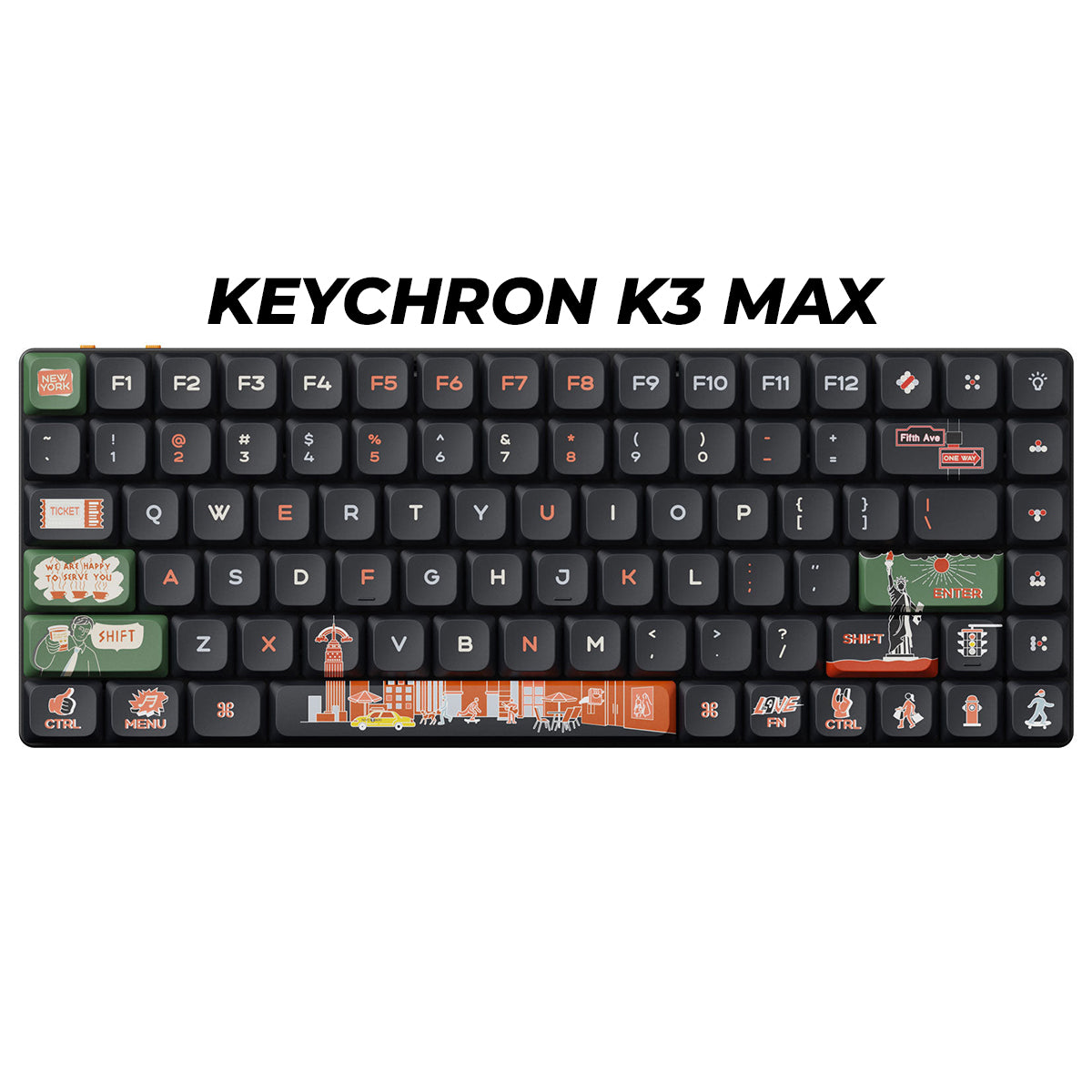 Keychron Low Profile LSA Dye-Sub PBT Full Set 133 Keys Keycap Set (New York) (PBT-71)