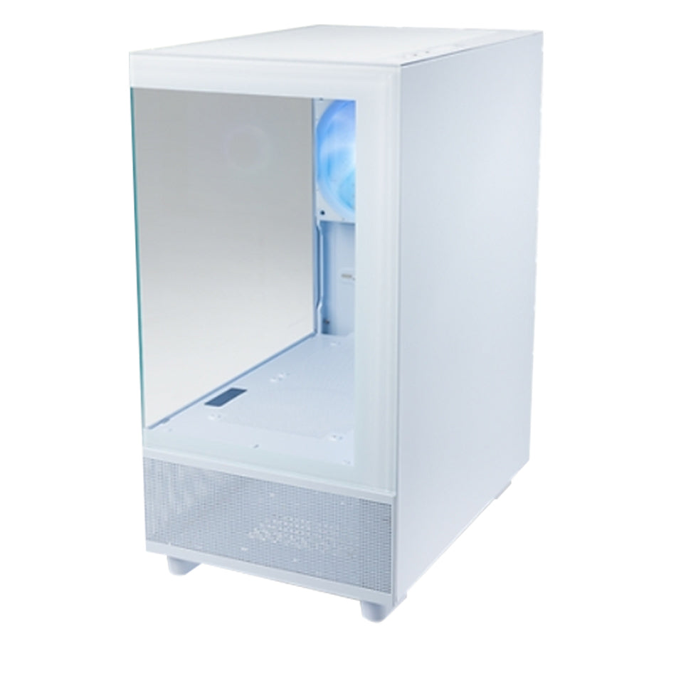 Tecware Infinity M Dual Tempered Glass MATX PC Case (Black, White)
