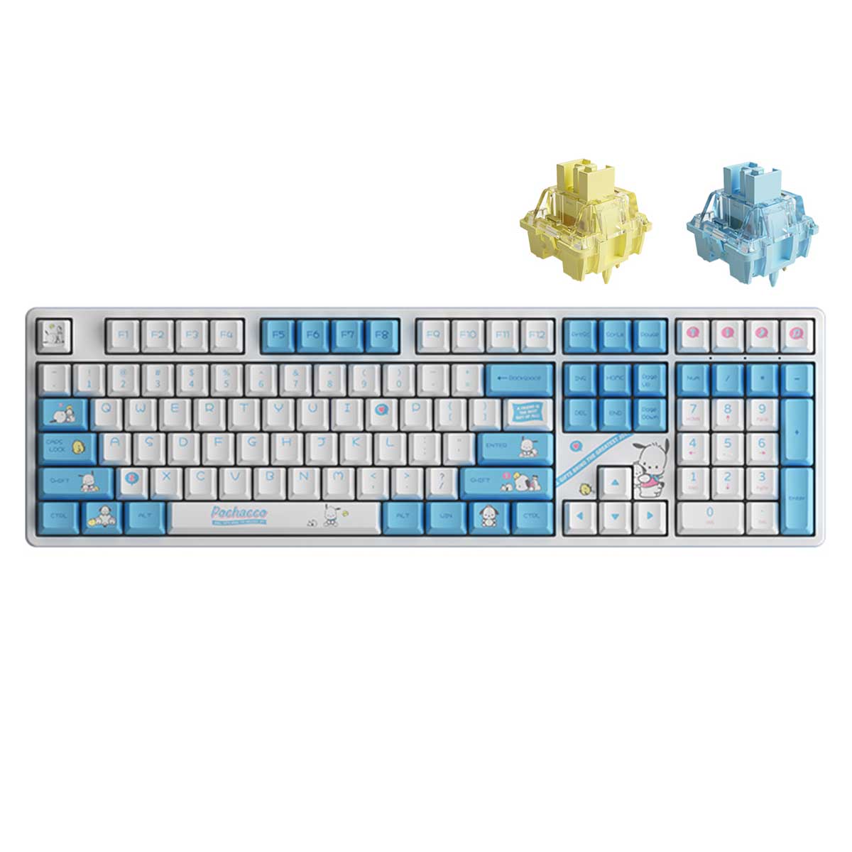 Akko Pochacco Blue 5108B Plus Multi-Modes RGB Hot-Swappable Mechanical Keyboard