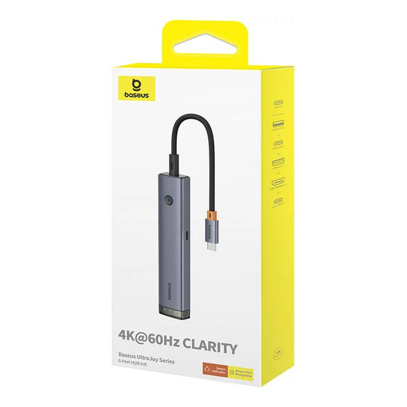 Baseus UltraJoy Series 6-Port Hub Air USB-C to HDMI 4K@60Hz + 3xUSB 3.0 + PD