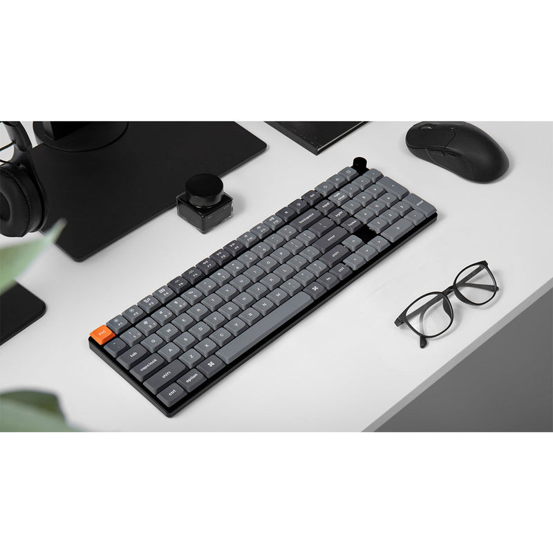 Keychron K17 Max QMK RGB Backlight Hot-Swappable Wireless Custom Mechanical Keyboard (Low Profile Gateron Mechanical Brown Switch/Red Switch) (K17M-H3, K17M-H1)
