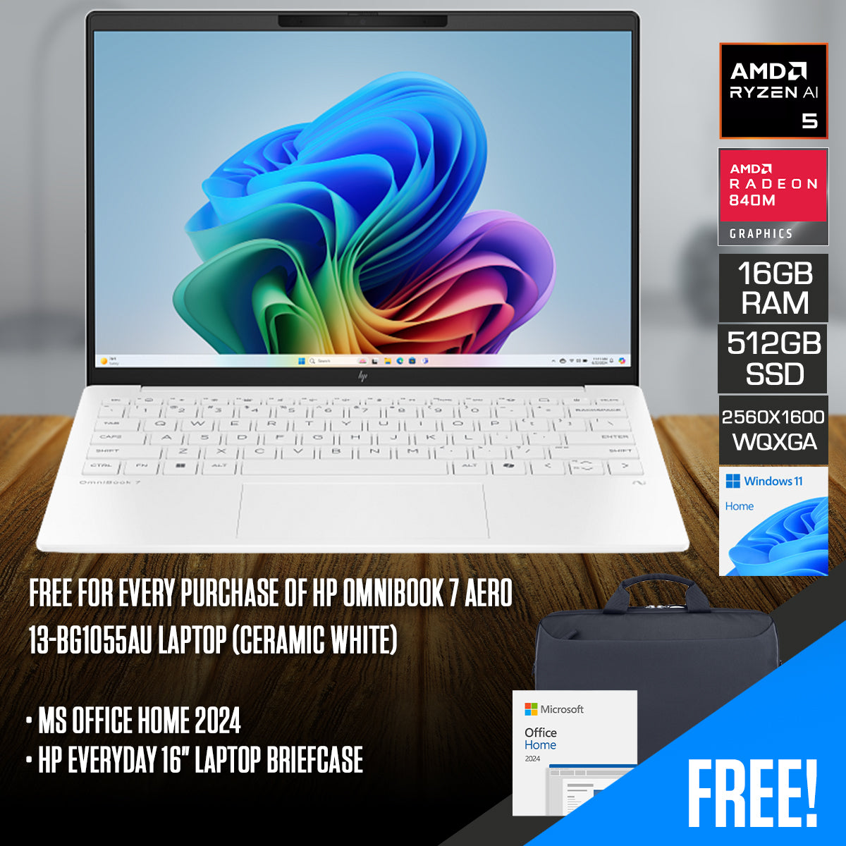 HP OmniBook 7 Aero 13-bg1055AU Laptop (Ceramic White) | DataBlitz